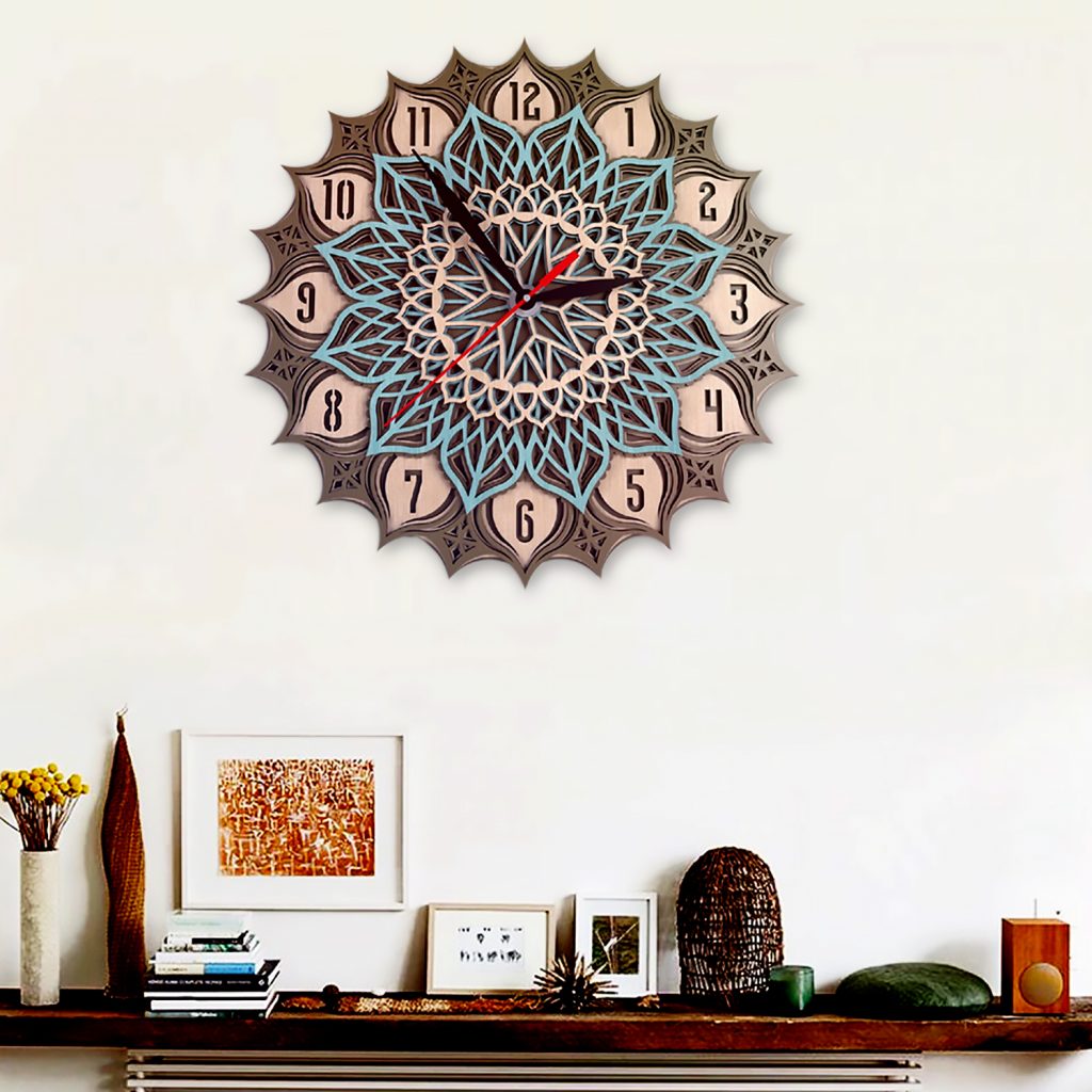 Mandala Designer Multi Layer Wooden Wall Clock